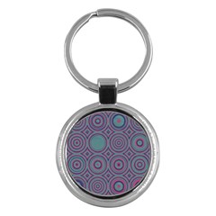 Concentric Circles Pattern Key Chain (round) by LalyLauraFLM