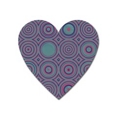 Concentric Circles Pattern Magnet (heart) by LalyLauraFLM