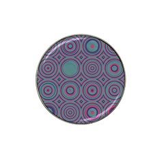 Concentric Circles Pattern Hat Clip Ball Marker by LalyLauraFLM