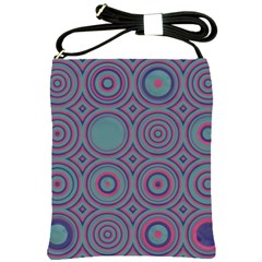 Concentric Circles Pattern Shoulder Sling Bag by LalyLauraFLM