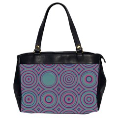 Concentric Circles Pattern Oversize Office Handbag (2 Sides) by LalyLauraFLM