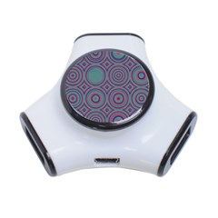 Concentric Circles Pattern 3-port Usb Hub