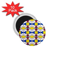 Colorful rhombus chains 1.75  Magnet (10 pack) 