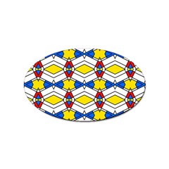 Colorful rhombus chains Sticker (Oval)