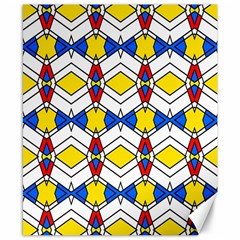 Colorful rhombus chains Canvas 8  x 10 