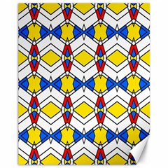 Colorful rhombus chains Canvas 11  x 14 