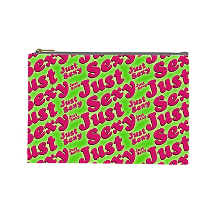 Just Sexy Quote Typographic Pattern Cosmetic Bag (Large) 