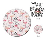 Flamingo Pattern Multi-purpose Cards (Round)  Front 13