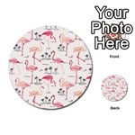 Flamingo Pattern Multi-purpose Cards (Round)  Front 27