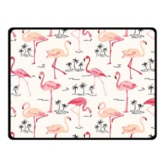 Flamingo Pattern Double Sided Fleece Blanket (small)  by Contest580383