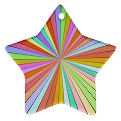 Colorful beams Ornament (Star)