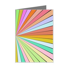 Colorful Beams Mini Greeting Card by LalyLauraFLM