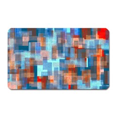 Blue Orange Watercolors Magnet (rectangular) by LalyLauraFLM