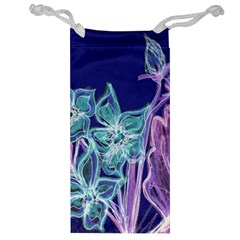 Purple, Pink Aqua Flower Style Jewelry Bags by Rokinart