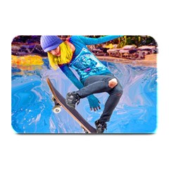Skateboarding On Water Plate Mats by icarusismartdesigns