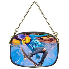 Skateboarding On Water Chain Purses (one Side)  by icarusismartdesigns