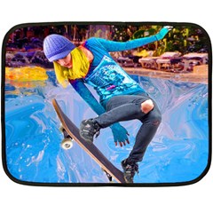 Skateboarding On Water Double Sided Fleece Blanket (mini)  by icarusismartdesigns