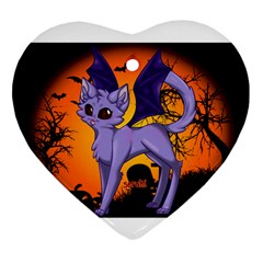 Seruki Vampire Kitty Cat Ornament (heart)  by Seruki