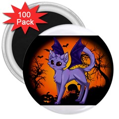 Seruki Vampire Kitty Cat 3  Magnets (100 Pack) by Seruki