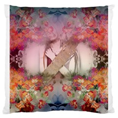 Nature And Human Forces Cowcow Large Cushion Cases (two Sides)  by infloence