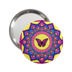 Butterfly Mandala 2 25  Handbag Mirrors