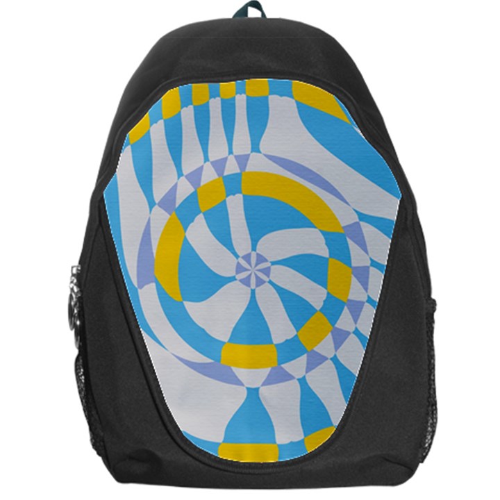 Abstract flower in concentric circles Backpack Bag