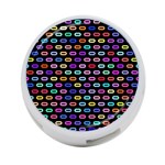 Colorful round corner rectangles pattern 4-Port USB Hub (Two Sides) Back