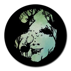 Spirit Of Woods Round Mousepads by Civit