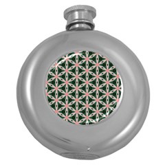 Cute Pretty Elegant Pattern Round Hip Flask (5 Oz) by GardenOfOphir