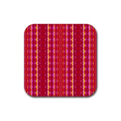 Cute Pretty Elegant Pattern Rubber Coaster (Square) 