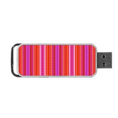 Orange Tribal Aztec Pattern Portable Usb Flash (one Side) by GardenOfOphir