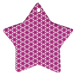 Cute Pretty Elegant Pattern Ornament (Star)  Front