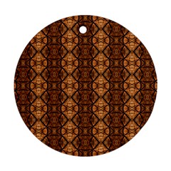 Faux Animal Print Pattern Round Ornament (two Sides)  by GardenOfOphir
