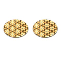 Faux Animal Print Pattern Cufflinks (oval)