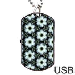 Faux Animal Print Pattern Dog Tag USB Flash (Two Sides) 