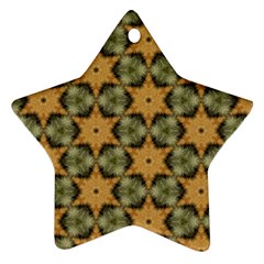 Faux Animal Print Pattern Star Ornament (two Sides) 