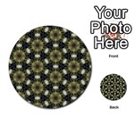 Faux Animal Print Pattern Multi-purpose Cards (Round)  Back 16