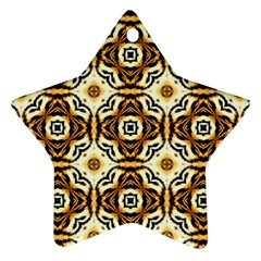 Faux Animal Print Pattern Star Ornament (two Sides)  by GardenOfOphir