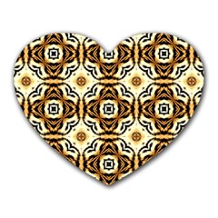 Faux Animal Print Pattern Heart Mousepads by GardenOfOphir