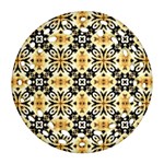 Faux Animal Print Pattern Ornament (Round Filigree)  Front