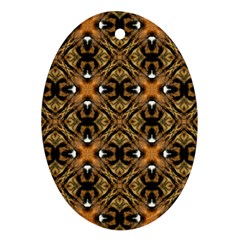 Faux Animal Print Pattern Oval Ornament (two Sides) by GardenOfOphir