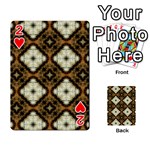 Faux Animal Print Pattern Playing Cards 54 Designs  Front - Heart2