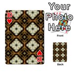 Faux Animal Print Pattern Playing Cards 54 Designs  Front - Heart10