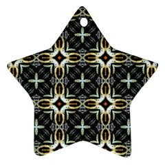 Faux Animal Print Pattern Ornament (star)  by GardenOfOphir