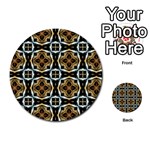 Faux Animal Print Pattern Multi-purpose Cards (Round)  Back 8