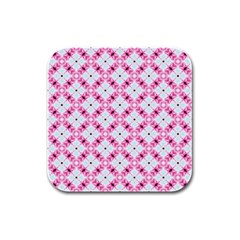 Cute Pretty Elegant Pattern Rubber Square Coaster (4 pack) 