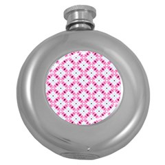 Cute Pretty Elegant Pattern Round Hip Flask (5 oz)