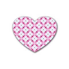 Cute Pretty Elegant Pattern Rubber Coaster (Heart) 