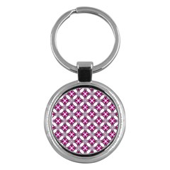 Cute Pretty Elegant Pattern Key Chains (round)  by GardenOfOphir