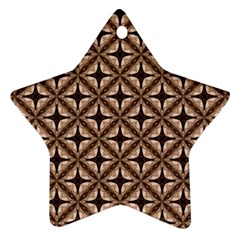 Cute Pretty Elegant Pattern Star Ornament (two Sides) 